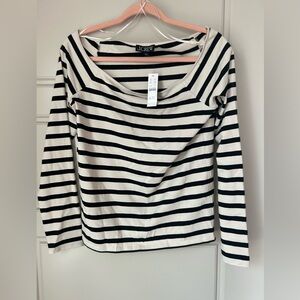 J. Crew size Large striped boatneck top, slim fit